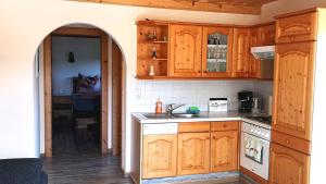 Kuchyň nebo kuchyňský kout v ubytování Bio Alpenhof Rostatt + 37 fotografií