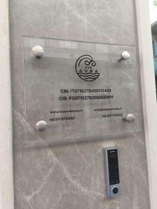 Certifikát, hodnocení, plakát nebo jiný dokument vystavený v ubytování B&B Aura