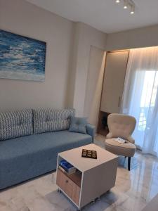 Posezení v ubytování Maya apartments Hanioti