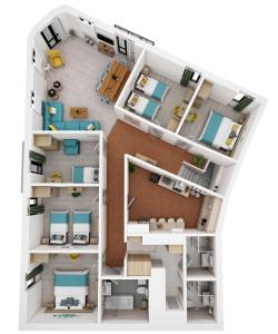A seating area at Strat's City Loft