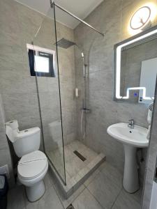 Koupelna v ubytování Ama House