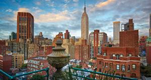 Nespecifikovaný výhled na destinaci New York nebo výhled na město při pohledu z hotelu