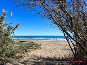 a sandy beach with the ocean in the background at Rincón Ideal in Oropesa del Mar