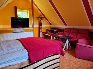 Χώρος καθιστικού στο Appartement Dornröschen 35676