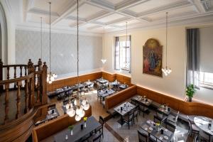 Reštaurácia alebo iné gastronomické zariadenie v ubytovaní Johannes Schlössl - Gästehaus der Pallottiner am Mönchsberg