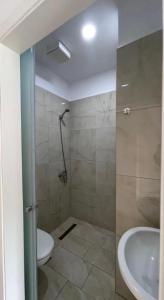 Koupelna v ubytování Hotel Skura