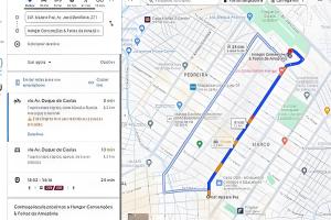 a screenshot of a map of a subway at 305 2Qtos Confortável e funcional in Belém