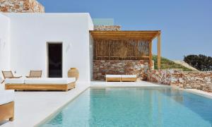 Bazén v ubytování Sea view - Luxury Pool Villa - Golden Beach, Paros nebo v jeho okolí + 34 fotografií