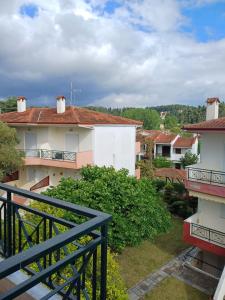 a view from the balcony of a building at Nicholas House in Siviri