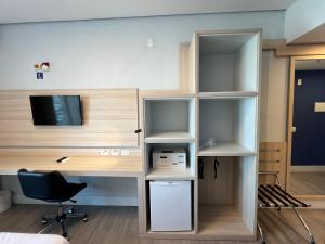 Kuchyň nebo kuchyňský kout v ubytování Hotel Ibirapuera Moema UH2003