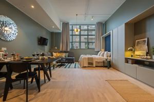 Unity Hammarby Sjöstad - A Studio Hotel的休息区