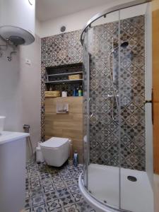 Koupelna v ubytování Apartamenty u Polki
