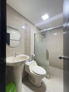 Koupelna v ubytování Hotel Monaco