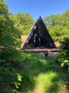 สวนหย่อมนอก A-huis in het bos van Drenthe +13 ภาพ