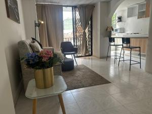 Posezení v ubytování Apto moderno y acogedor