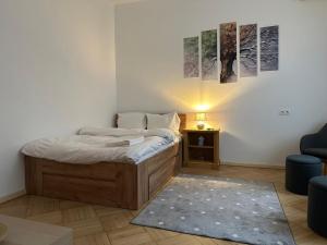 Ένα ή περισσότερα κρεβάτια σε δωμάτιο στο Affordable 1Br Apt in Downtown