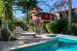 Πισίνα στο ή κοντά στο Casa ampla: 450 metros da praia de Geribá com piscina e churrasqueira