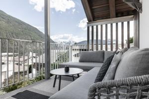 Ein allgemeiner Bergblick oder ein Berglick von der Ferienwohnung aus