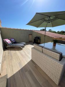 Χώρος καθιστικού στο Appartement Terrasse +4 φωτογραφίες