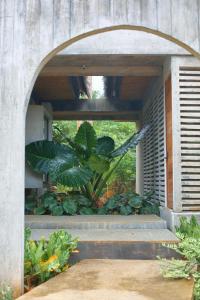 an entry way to a house with a plant at Julita Boutique Villas in Burgos +8 photos