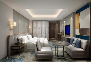 Posezení v ubytování Oriental Riverside Bund View Hotel (Shanghai International Convention Center)