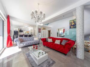 Posezení v ubytování Villa Shaula