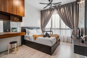 Postel nebo postele na pokoji v ubytování Meta Residence by Xuites 6-8 pax, 25 mins KLIA, Free Netflix, MRT 200m + 112 fotografií