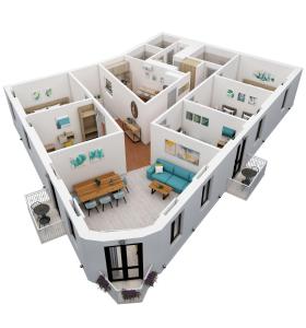 The floor plan of Strat's City Loft