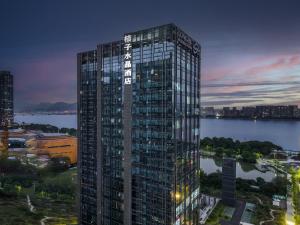 Nespecifikovaný výhled na destinaci Chang-čou nebo výhled na město při pohledu z hotelu