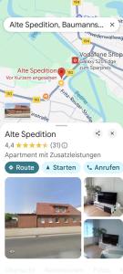 a screenshot of a map of a building at Alte Spedition in Demmin