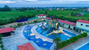 an overhead view of a water park at Lumbini Green Resort, Chandrauta in Bhagwanpur