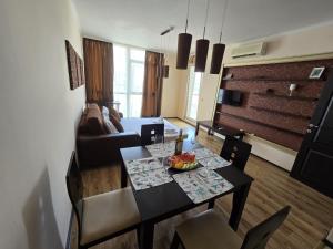 Et opholdsområde på Sea View Dune Apartment