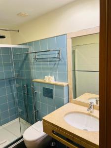 Koupelna v ubytování Beramar Hotel