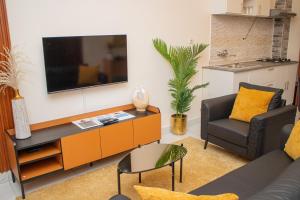 TV a/nebo společenská místnost v ubytování Appartements meublés mpita