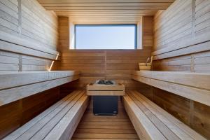 a sauna with a sink and a window at Level 5 Rovinj - Adults Only in Rovinj +43 photos