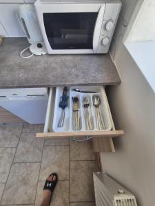 Kuchyň nebo kuchyňský kout v ubytování Apartmán pro 4 osoby, Vejprty