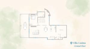 a floor plan of a house at Villa Cosima in Bellagio with Private Pool in Bellagio