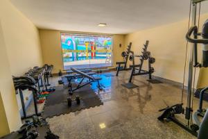 Fitness centrum a/nebo fitness zařízení v ubytování Hotel Meaípe