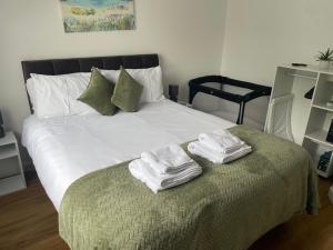 Postel nebo postele na pokoji v ubytování The Annexe