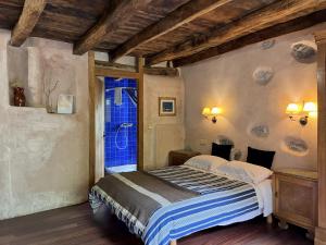 Postel nebo postele na pokoji v ubytování Casa Rural Ecológica Kaaño Etxea