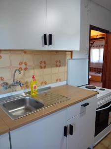 Kuchyň nebo kuchyňský kout v ubytování Jeni's cottage
