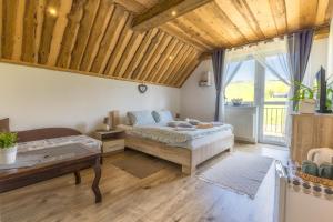 Postel nebo postele na pokoji v ubytování Privat na Vŕšku