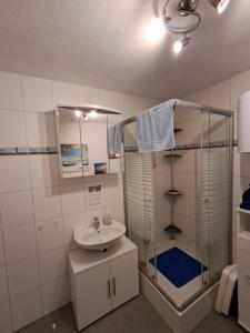 Ένα μπάνιο στο Ferienwohnung auf dem Bückle