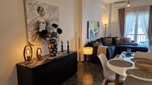 Posezení v ubytování Modern apartment in Neo Faliro