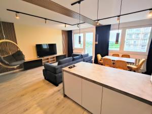 TV a/nebo společenská místnost v ubytování Premium Duplex Apartment