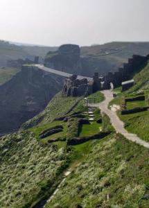 a winding road on the side of a mountain at Chapel House in Saint Cleer