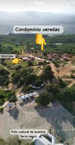 a screenshot of an aerial view of a resort at Sua casa na serra in Bezerros +3 photos