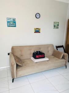 Posezení v ubytování Casa Inteira Aconchegante com Garagem