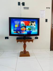 TV a/nebo společenská místnost v ubytování Casa Inteira Aconchegante com Garagem + 24 fotografií