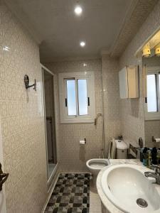 une salle de bain avec un lavabo et des toilettes dans l'établissement Lukas holiday home, à Alicante
